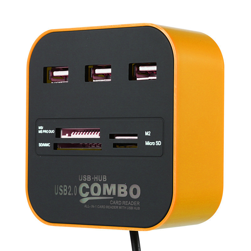 3 Port USB Hub orange